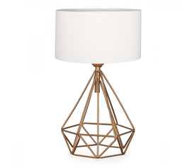 Φωτιστικό επιτραπέζιο Vanstone ύφασμα/μέταλλο χρωμα κρεμ/χρυσό 24x15x39εκ.