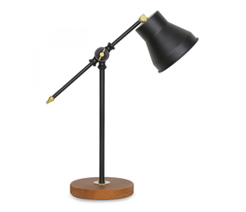 Φωτιστικό γραφείου Paule μέταλλο/Mdf χρώμα μαύρο 12x12x44εκ.