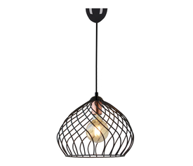 Φωτιστικό οροφής Dennis μεταλλικό μονόφωτο χρώμα μαύρο 21x30x70εκ.