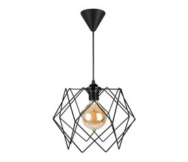 Φωτιστικό οροφής Pyant μεταλλικό μονόφωτο χρώμα μαύρο 23x17x70εκ.