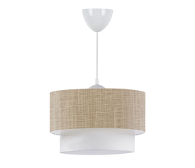 Φωτιστικό οροφής Whitehouse E27 υφασμάτινο μονόφωτο χρώμα μπεζ 30x20x55εκ.