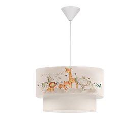 Φωτιστικό οροφής Goofy υφασμάτινο μονόφωτο με χαριτωμένα ζωάκια 30x20x70εκ.