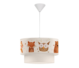 Φωτιστικό οροφής Goofy υφασμάτινο μονόφωτο με χαριτωμένα ζωάκια 30x20x70εκ.