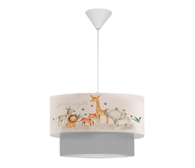Φωτιστικό οροφής Goofy υφασμάτινο μονόφωτο με χαριτωμένα ζωάκια 30x20x70εκ.