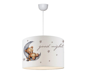 Φωτιστικό οροφής Goofy υφασμάτινο μονόφωτο με χαριτωμένο αρκουδάκι 28x21x70εκ.