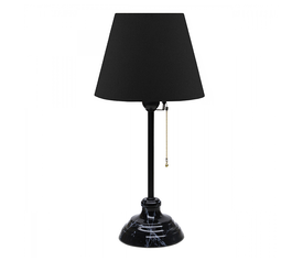 Φωτιστικό επιτραπέζιο Vienna E27 υφασμάτινο - μεταλλικό χρώμα μαύρο Φ22x45εκ.