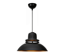 Φωτιστικό οροφής Gerek E27 μεταλλικό μονόφωτο χρώμα μαύρο Ø34,5x100εκ.