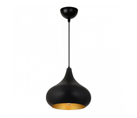 Φωτιστικό οροφής Meril E27 μεταλλικό μονόφωτο χρώμα μαύρο Ø33x100εκ.