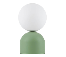 Φωτιστικό επιτραπέζιο Albus E14 μεταλλικό - γυάλινο χρώμα πράσινο - λευκό Ø13x28εκ.