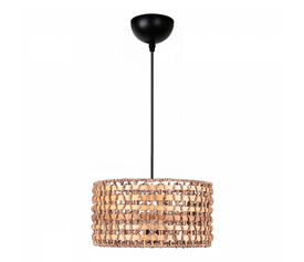 Φωτιστικό οροφής Palmela E27 από σχοινί μονόφωτο χρώμα φυσικό Ø30x70εκ.