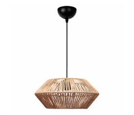 Φωτιστικό οροφής Castel E27 από σχοινί μονόφωτο χρώμα φυσικό Ø32x70εκ.