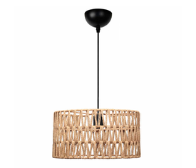 Φωτιστικό οροφής Sarkiz E27 από σχοινί μονόφωτο χρώμα φυσικό Ø30x70εκ.