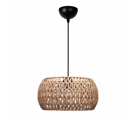 Φωτιστικό οροφής Miranda E27 από σχοινί μονόφωτο χρώμα φυσικό Ø30x70εκ.