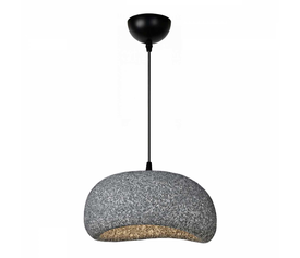 Φωτιστικό οροφής Riven E27 polyester μονόφωτο χρώμα γκρι Ø35x80εκ.