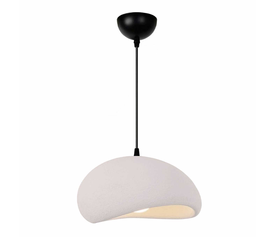 Φωτιστικό οροφής Riven E27 polyester μονόφωτο χρώμα κρεμ Ø35x80εκ.