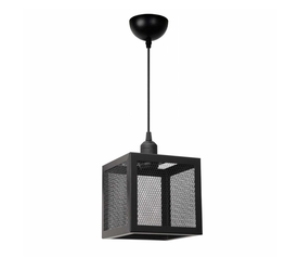 Φωτιστικό οροφής Kivo E27 μεταλλικό μονόφωτο χρώμα μαύρο 16x16x120εκ.