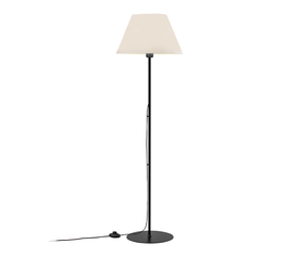 Φωτιστικό δαπέδου Vilo E27 μεταλλικό - ύφασμα Pvc χρώμα μαύρο - λευκό Ø35x152εκ.