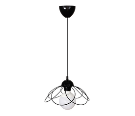 Φωτιστικό οροφής Zufash E14 μεταλλικό μονόφωτο χρώμα μαύρο 25x25x60εκ.