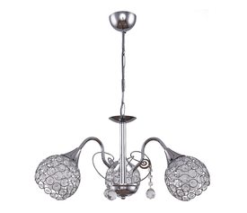 Φωτιστικό οροφής Dagobert E27 μεταλλικό τρίφωτο χρώμα ασημί 53x53x61εκ.