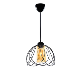 Φωτιστικό οροφής Abilene E27 μεταλλικό μονόφωτο χρώμα μαύρο 26x26x68εκ.