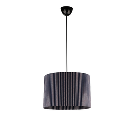 Φωτιστικό οροφής Sansa E27 υφασμάτινο μονόφωτο χρώμα μαύρο 30x30x70εκ.