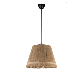 Φωτιστικό οροφής Vadi E27 από σχοινί μονόφωτο χρώμα φυσικό 30x30x75εκ.