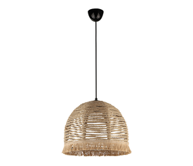 Φωτιστικό οροφής Libia E27 από σχοινί μονόφωτο χρώμα φυσικό 30x30x70εκ.