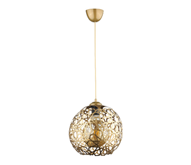 Φωτιστικό οροφής Dominico E27 μεταλλικό μονόφωτο χρώμα χρυσό 24x24x70εκ.