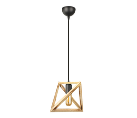 Φωτιστικό οροφής Piramit E27 ξύλινο μονόφωτο χρώμα φυσικό 29x25x70εκ.