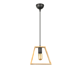 Φωτιστικό οροφής Tekli E27 ξύλινο μονόφωτο χρώμα φυσικό 23x3x70εκ.