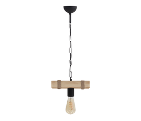 Φωτιστικό οροφής Vero E27 ξύλινο μονόφωτο χρώμα φυσικό 25x8x65εκ.
