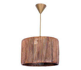 Φωτιστικό οροφής Zale Ε27 χάρτινο μονόφωτο χρώμα καφέ 28x28x65εκ.