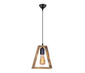 Φωτιστικό οροφής Esela E27 ξύλινο μονόφωτο χρώμα φυσικό 24x4x70εκ.