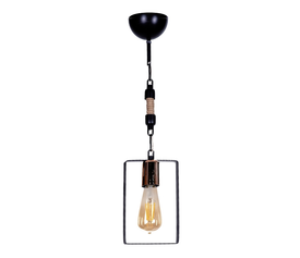 Φωτιστικό οροφής Pembe E27 μεταλλικό μονόφωτο χρώμα μαύρο 14x6x60εκ.