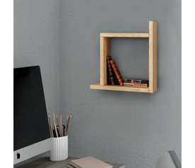 Ραφιέρα τοίχου Box χρώμα φυσικό οξιάς 30x22x30εκ.