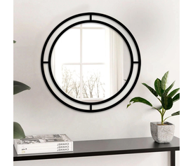 Καθρέφτης τοίχου Bubble αλουμινίου χρώμα μαύρο 57x2x57εκ.