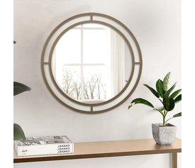 Καθρέφτης τοίχου Bubble αλουμινίου χρώμα χρυσό 57x2x57εκ.