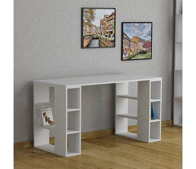 Γραφείο εργασίας Colmar χρώμα λευκό 140x60x75εκ