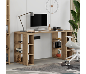 Γραφείο εργασίας Colmar χρώμα ανοιχτό καρυδί 140x60x75εκ