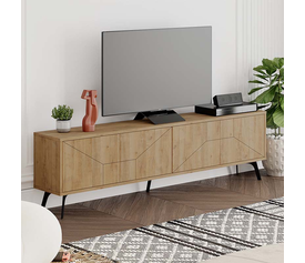 Έπιπλο τηλεόρασης Dune χρώμα φυσικό οξιάς 180x29,6x50εκ.