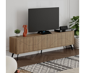 Έπιπλο τηλεόρασης Dune χρώμα ανοιχτό καρυδί 180x29,6x50εκ.