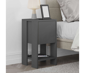 Κομοδίνο Ema χρώμα ανθρακί 30x30x55εκ.