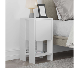 Κομοδίνο Ema χρώμα λευκό 30x30x55εκ.