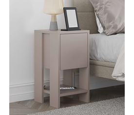 Κομοδίνο Ema χρώμα ανοιχτή μόκα 30x30x55εκ.