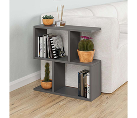 Βοηθητικό τραπεζάκι Homemania χρώμα ανθρακί 60x20x60εκ.