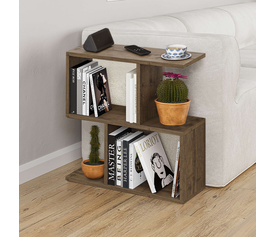 Βοηθητικό τραπεζάκι Homemania χρώμα ανοιχτό καρυδί 60x20x60εκ.