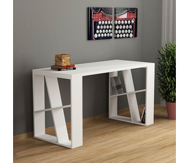 Γραφείο εργασίας Honey χρώμα λευκό 137x60x75εκ