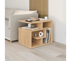 Βοηθητικό τραπεζάκι Labirent χρώμα φυσικό οξιάς 54x40x45εκ.