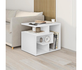 Βοηθητικό τραπεζάκι Labirent χρώμα λευκό 54x40x45εκ.