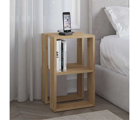 Κομοδίνο - τραπεζάκι βοηθητικό Lonie χρώμα φυσικό οξιάς 34x30x55εκ.